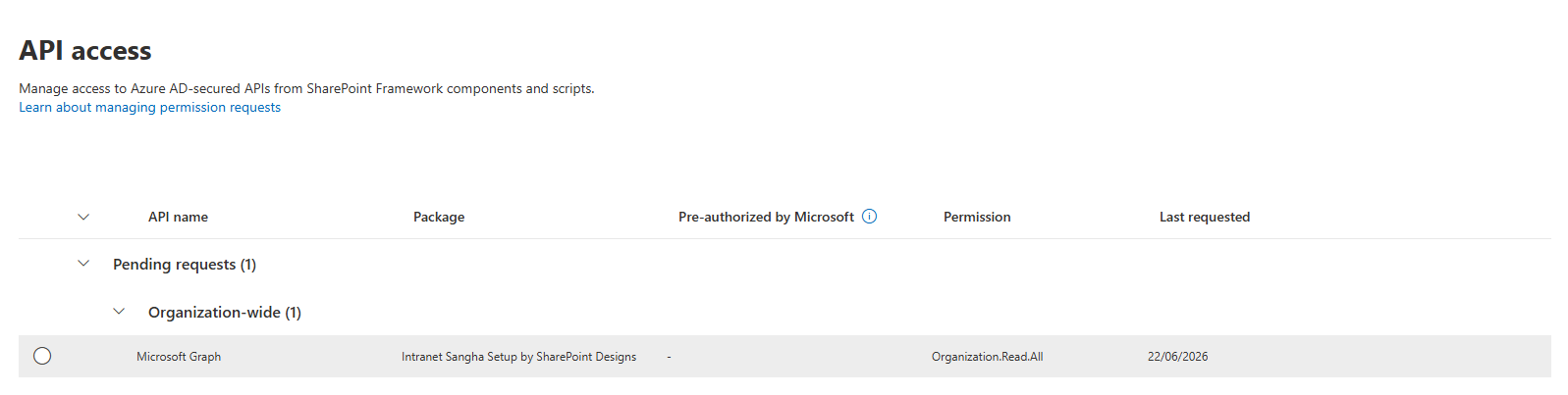 API Permission Approval