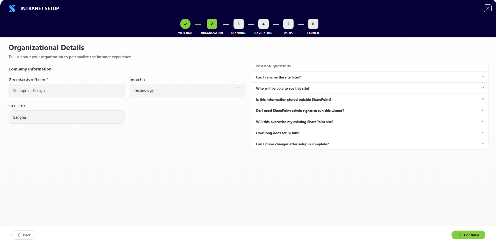 Organization Details