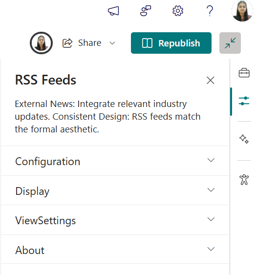 RSS Feed Property Pane